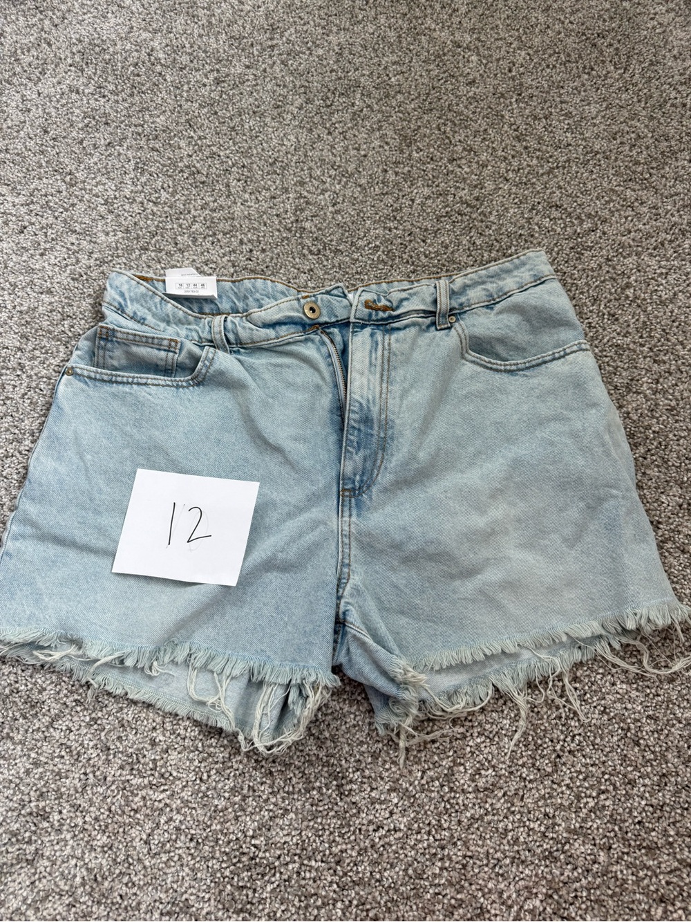 Cotton On Light Blue Frayed Hem Denim Shorts